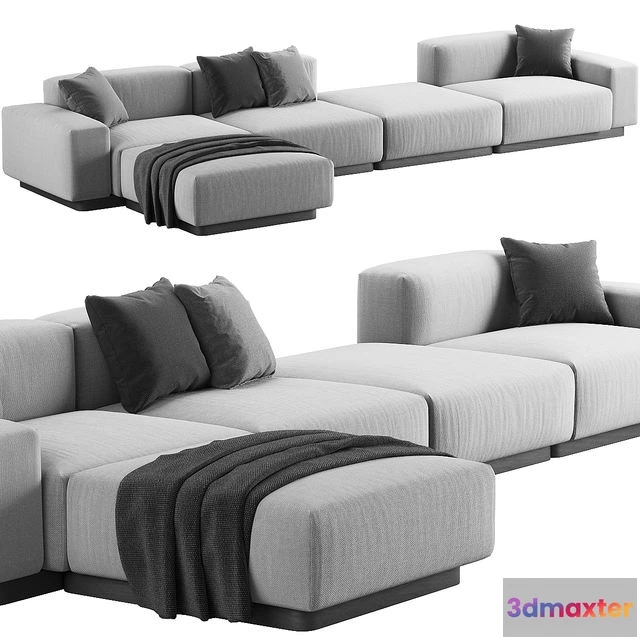 1547957 - 003 Soft modular sofa 4 seat by Vitra 3D Max