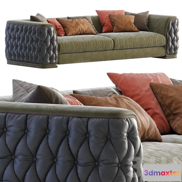 1551829 - Leather Sofa Plaza By ASNAGHI 3D Max
