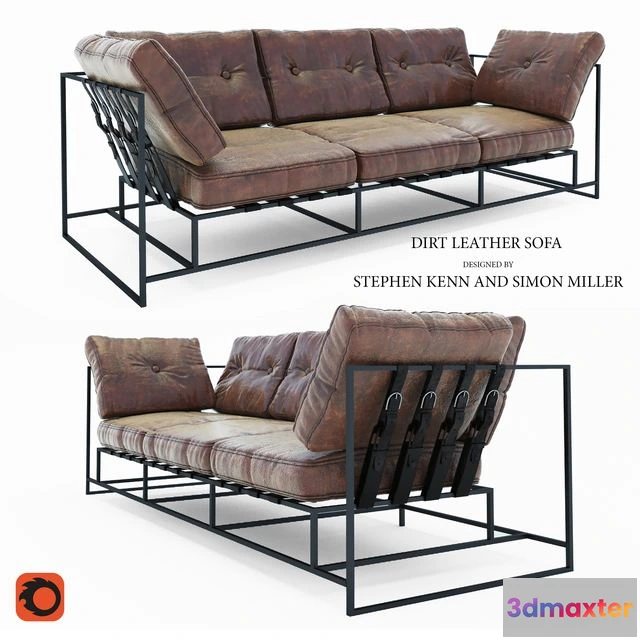 1552547 - Sofa Dirt Leather Sofa 3D Max