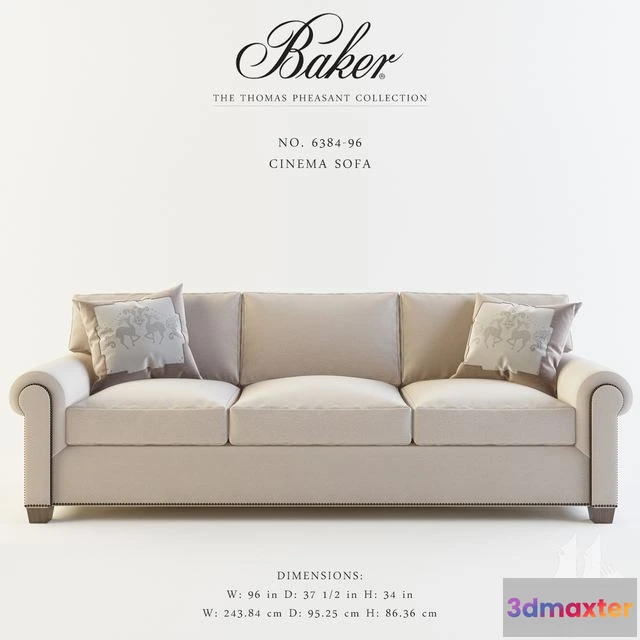 1553033 - BAKER_CINEMA SOFA_No 6384-96 3D Max