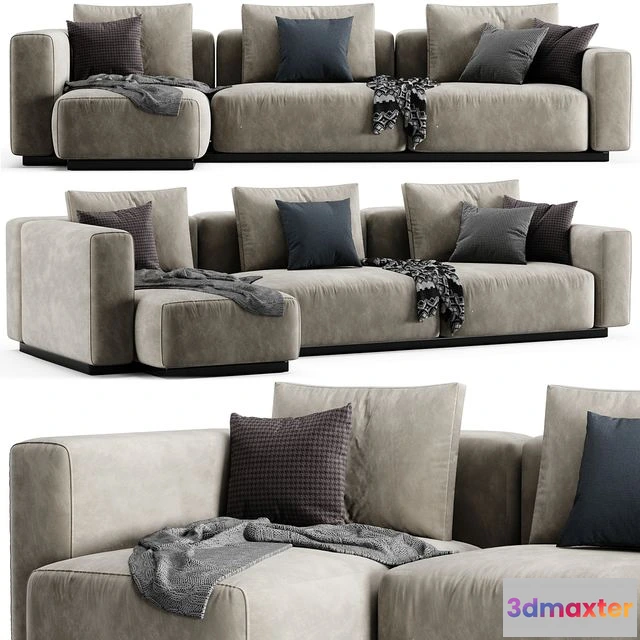 1553263 - Flexform Lario Chaise Longue Sofa 3D Max