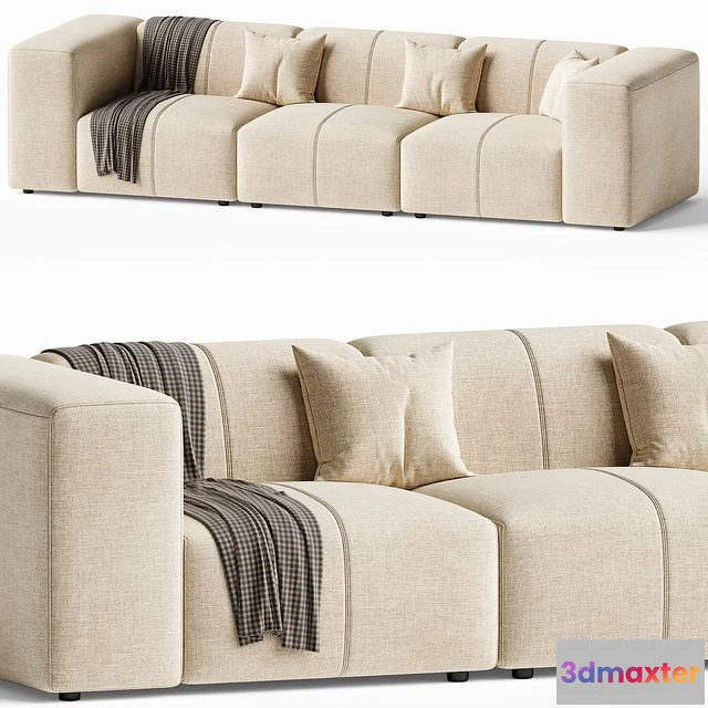 1553593 - Stefano 3-Piece Sectional Sofa 3D Max