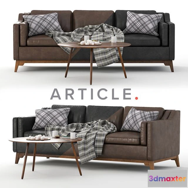 1553687 - Worthington Sofa & Coffe Table Amoeba 3D Max