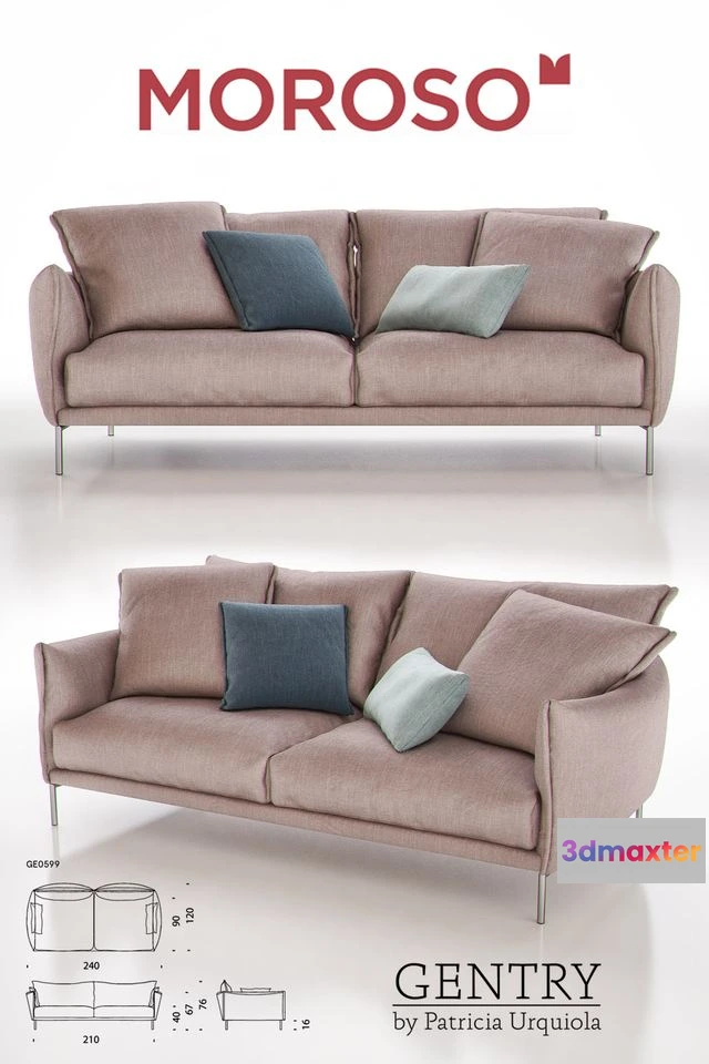1554375 - MOROSO GENTRY GE0599 Sofa 3D Max