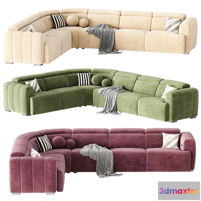 1556839 - Aldo Fabric Sectional Sofa 3D Max