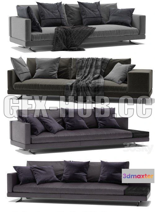 1557787 - Sofa poliform mondrian 3D Max