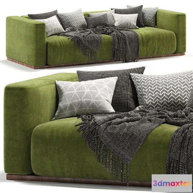 1558583 - Lario Flexform Double Sofa Green 3D Max