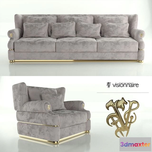1558835 - IPE Cavalli Visionnaire (sofa with armchair) 3D Max