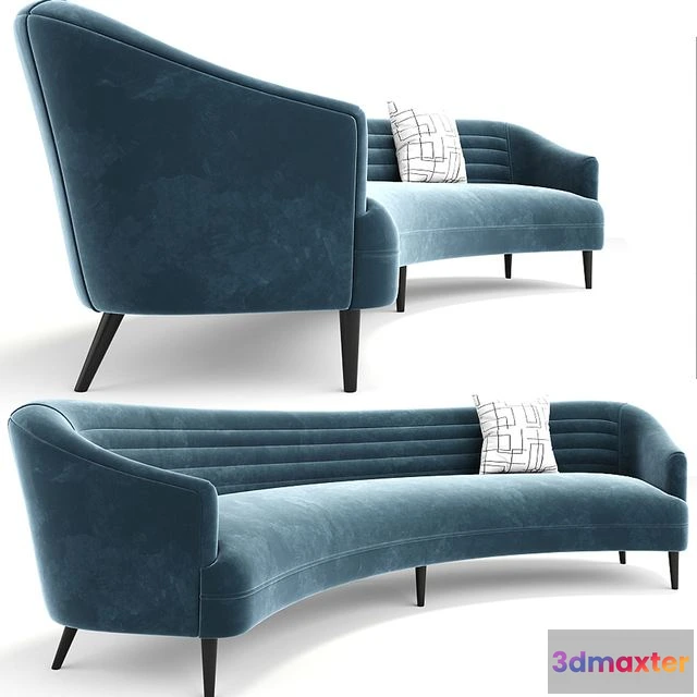 1558859 - Long Curve Sofa 3D Max
