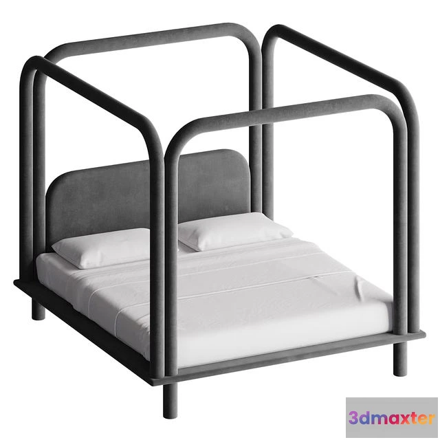 1560550 - DONNA Furniture ROUNDISH Fabric  double bed 3D Max