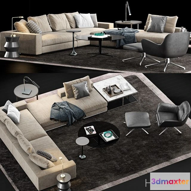 1562321 - Minotti Hamilton Sofa (corner) 3D Max