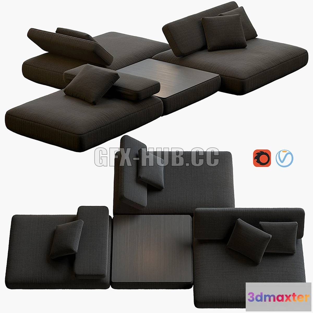 1563452 - AGIO SOFA Paola Lenti 3D Max