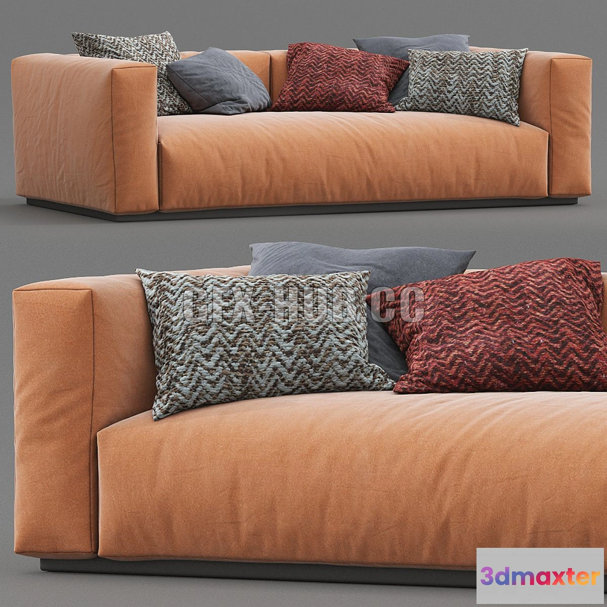 1563569 - Flexform sofa lario with cushions 3D Max