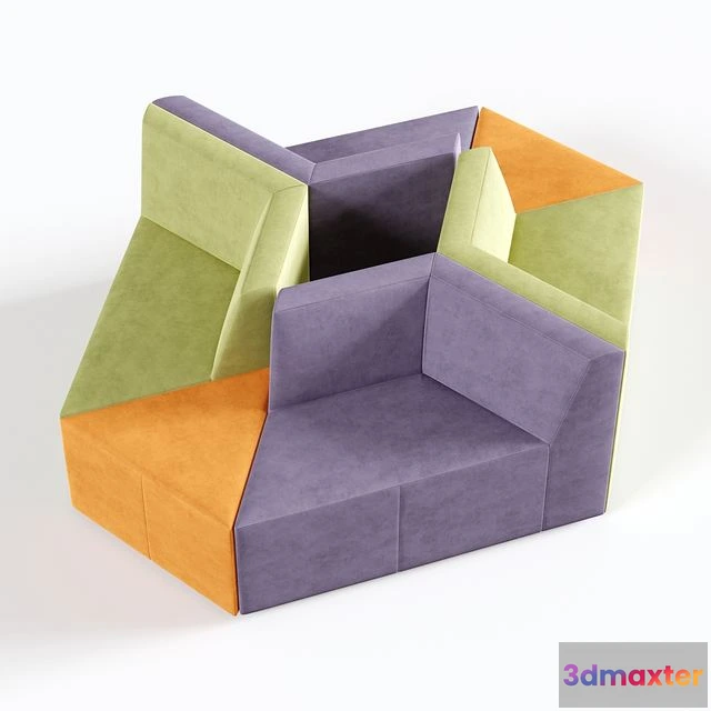1564876 - Sofa Origami 10-seater 3D Max