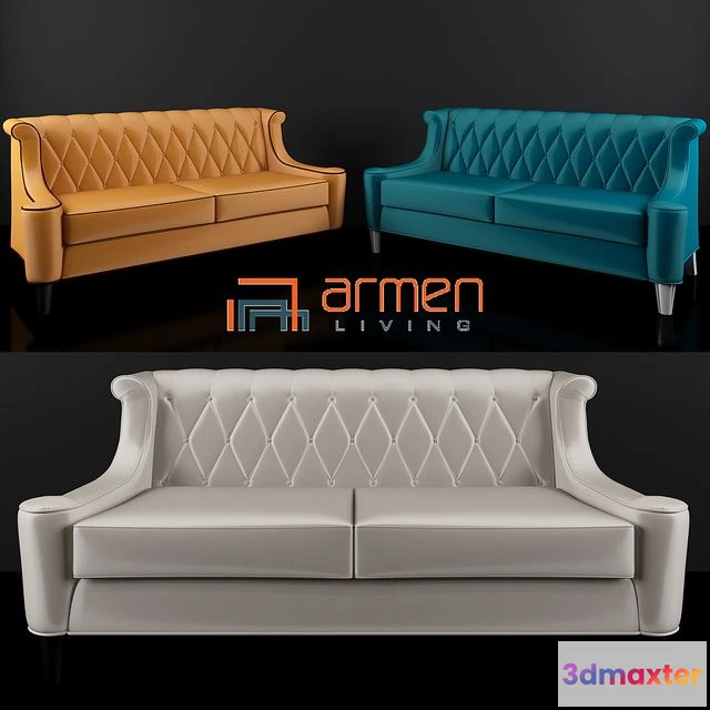 1566426 - Armen Living Barrister Velvet Sofa 3D Max