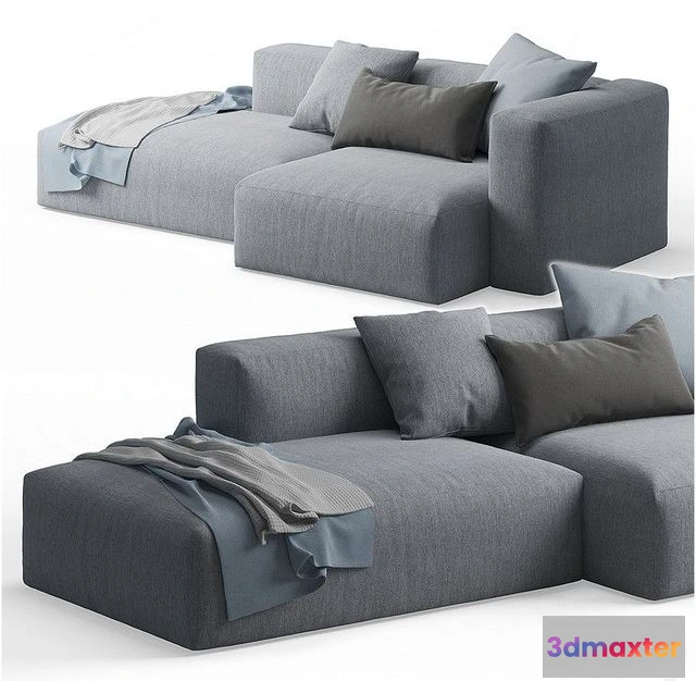1567948 - Mags Soft Corner Lounge Sofa by HAY (grey) 3D Max