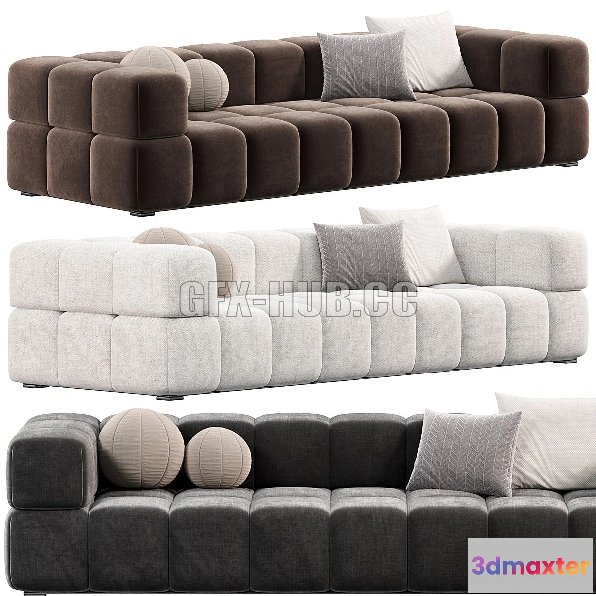 1569288 - Thomas Long Module Sofa with Corner Backrest 3D Max
