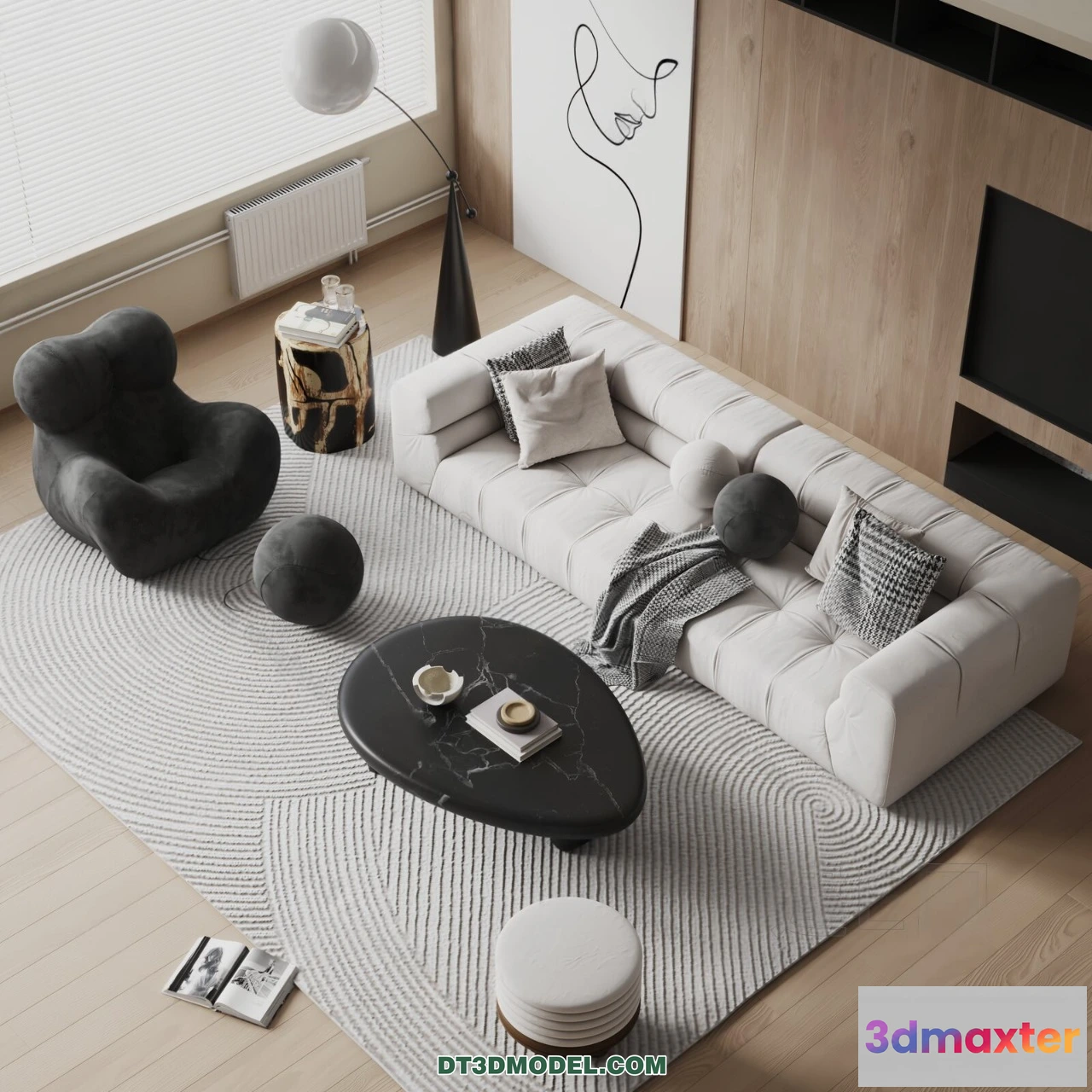 1578956 - Sofa 3D Blocks - 3D Model of Modern Sofa - 022 3D Max