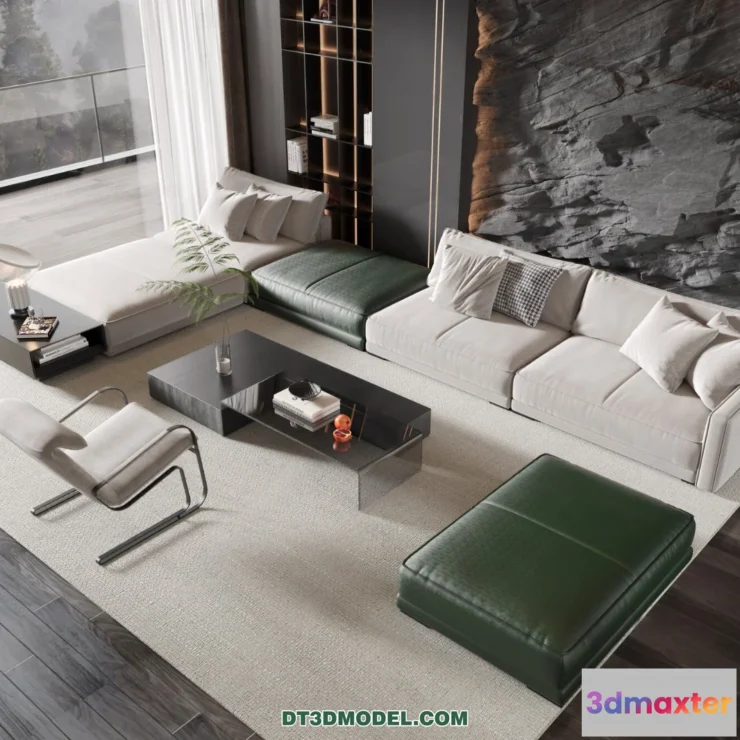 1579030 - Sofa 3D Blocks - 3D Model of Modern Sofa - 059 3D Max