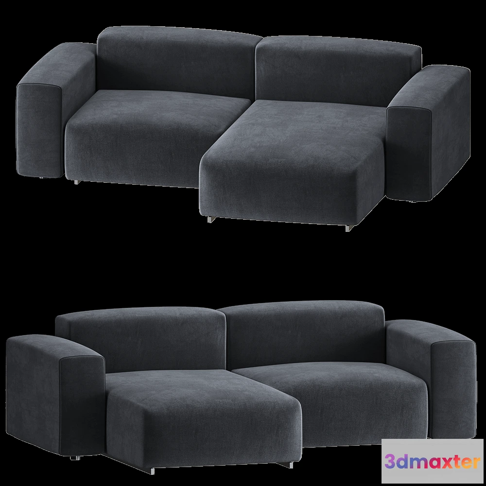 1632248 - BASTA - Sofa Cubi Studio Chaise Right 3D Max