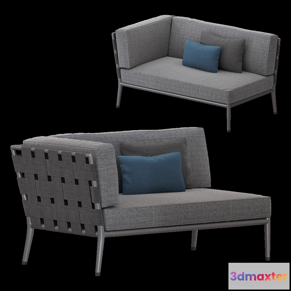 1632406 - Cane-line  - 2-seat sofa Conic 3D Max