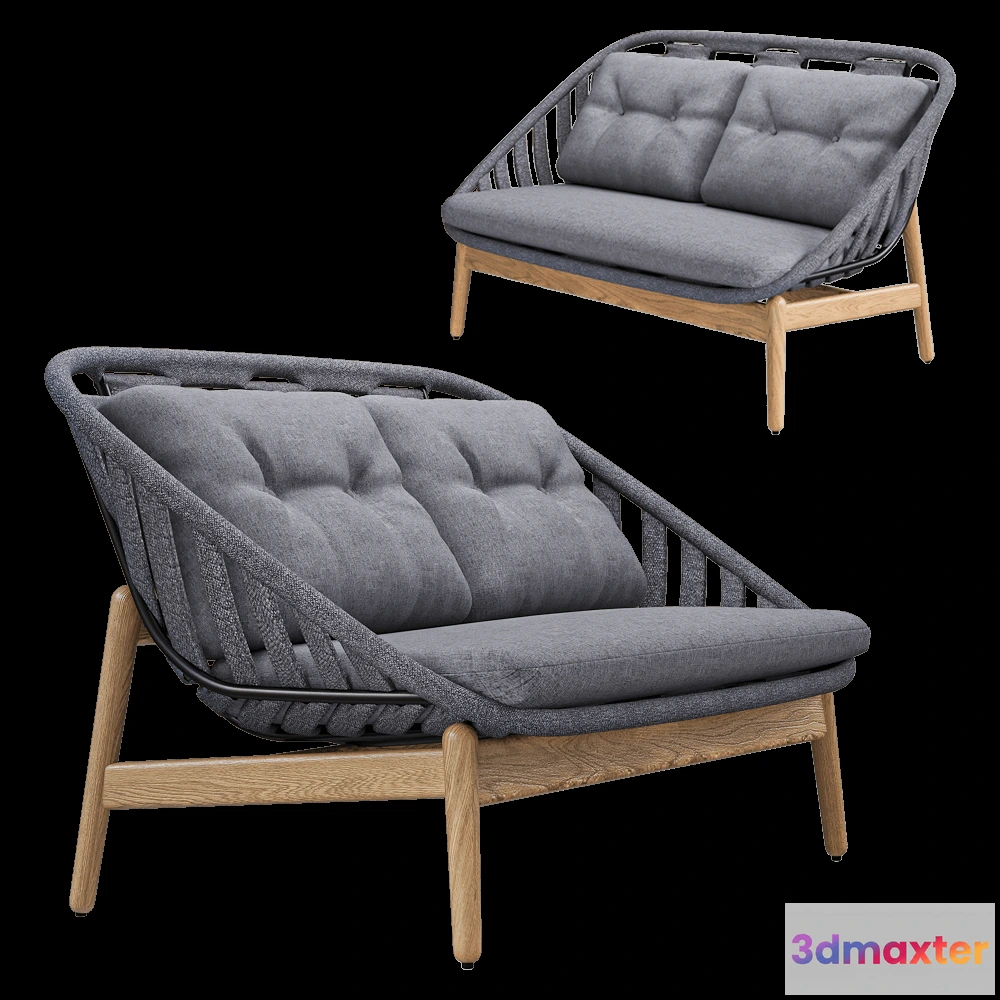 1632410 - Cane-line  - 2-seat sofa Strington 3D Max