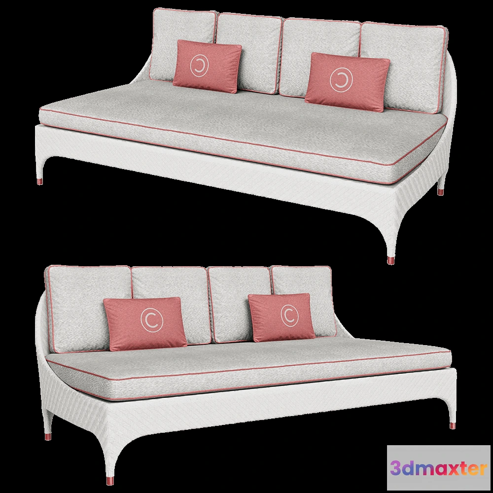 1632586 - CPRN HOMOOD - 2-seater sofa without armrest Art.OD1034 3D Max