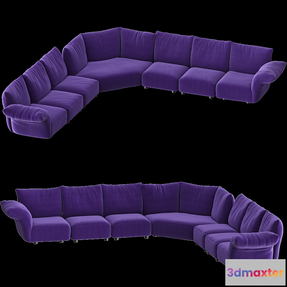 1632748 - Edra - Sofa STDTsx-STDEC-STDEC-STDA3-STDEC-STDTdx 3D Max