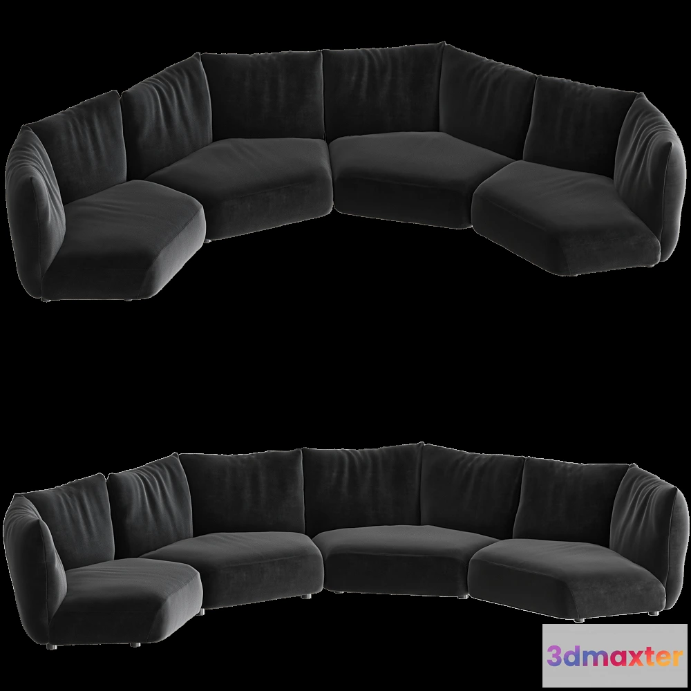 1632764 - Edra - Sofa STDA2-STDA2-STDA2-STDA2 3D Max