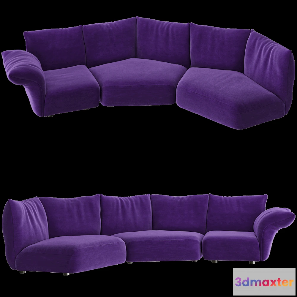 1632768 - Edra - Sofa STDA2-STDA2-STDTdx 3D Max
