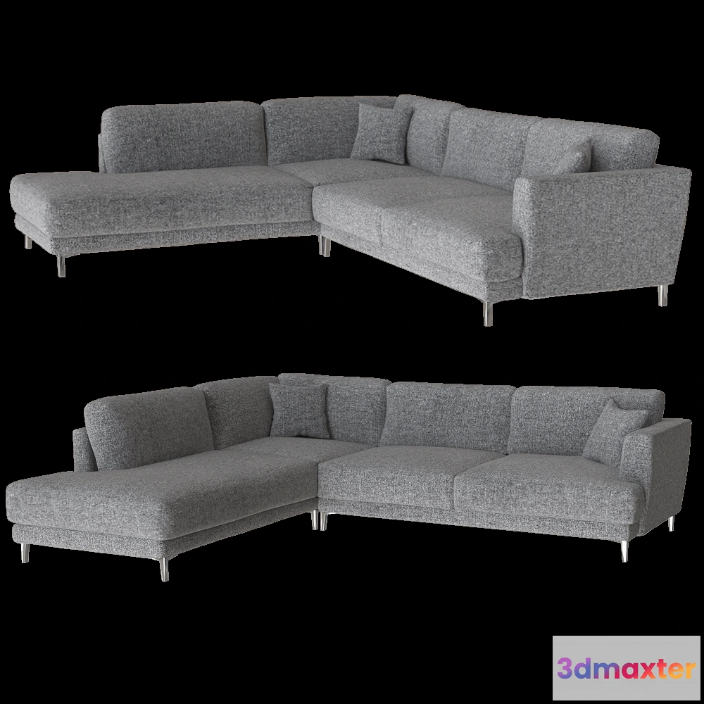 1633108 - Ivasa - Sofa TAIGA corner with back 3D Max