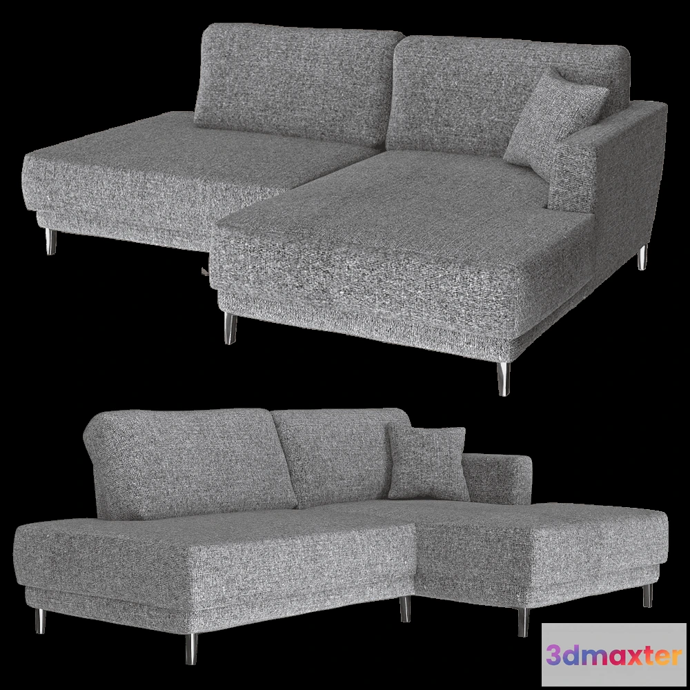 1633110 - Ivasa - Sofa TAIGA corner with ottoman without armrest small 3D Max