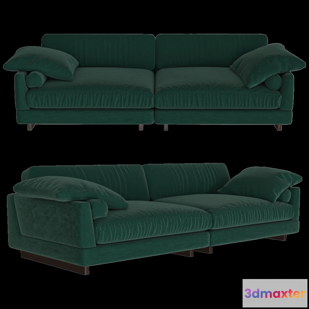 1633132 - Ivasa - Sofa Amur slim straight triple 3D Max