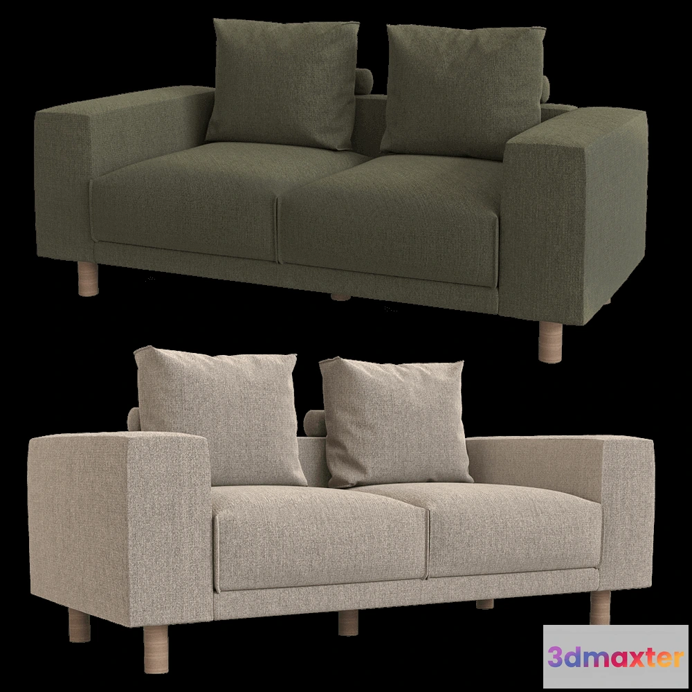1633194 - KULT  - 2-seater fixed sofa Fran 3D Max