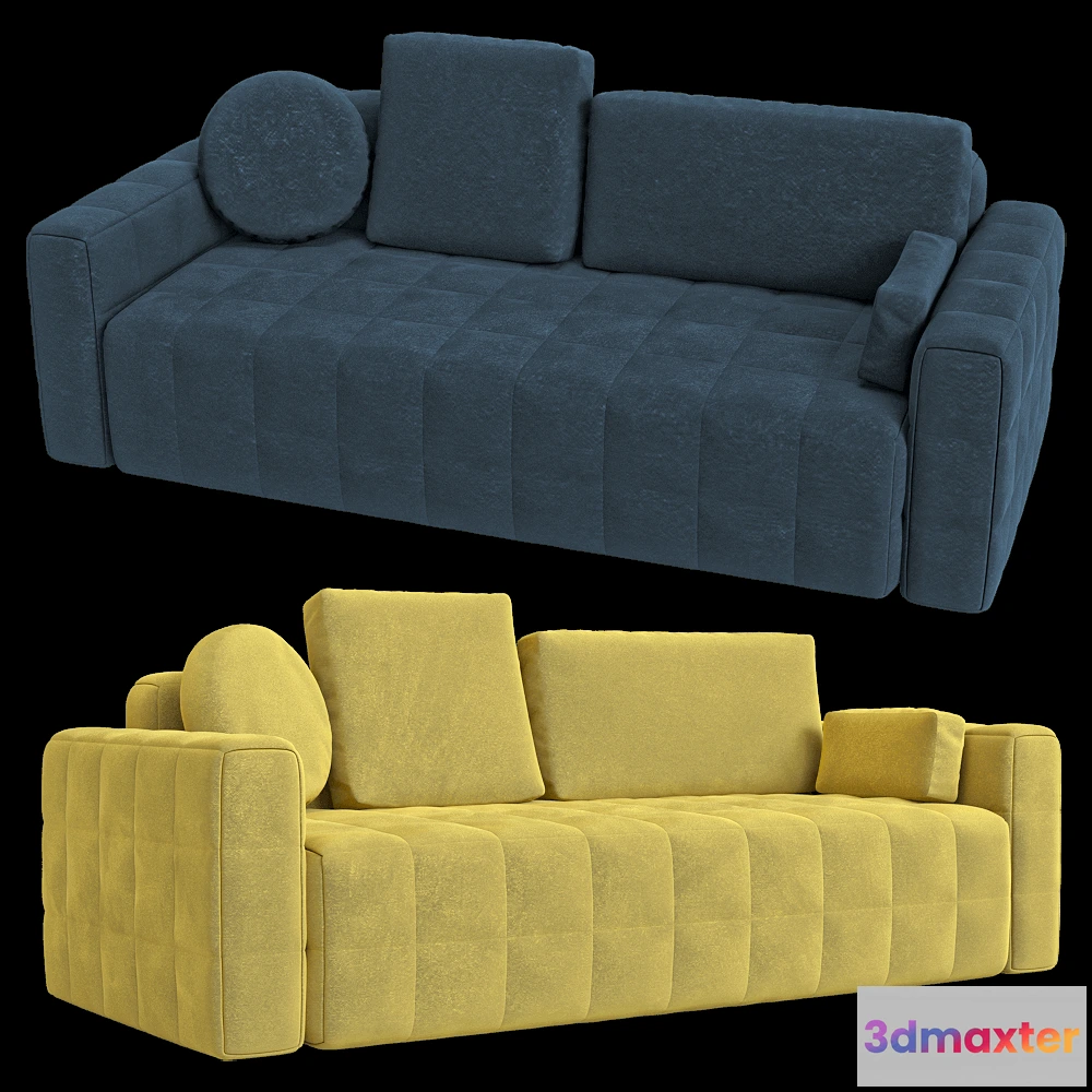 1633196 - KULT  - 3-seater fixed sofa Block 3 3D Max