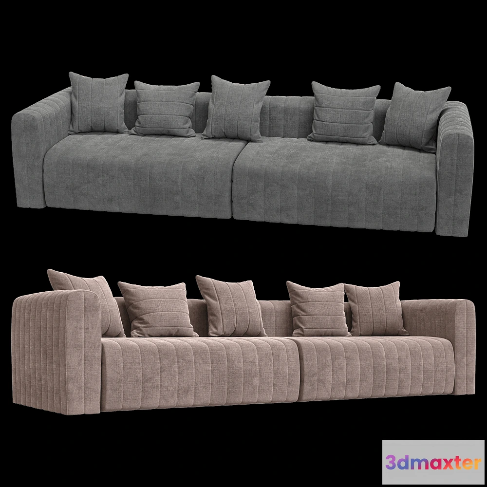 1633202 - KULT  - 4-seater fixed sofa Bardi 3D Max