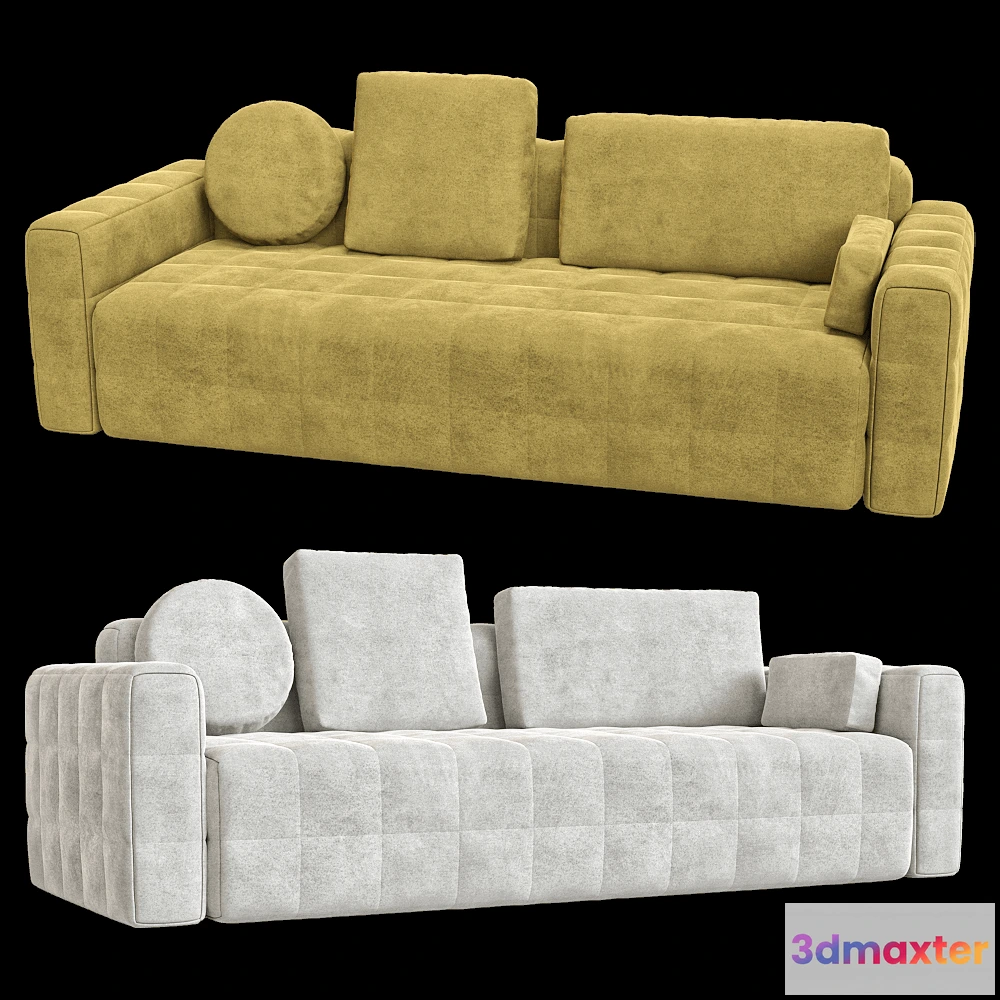 1633208 - KULT  - 3-seater fixed sofa Block 2 3D Max