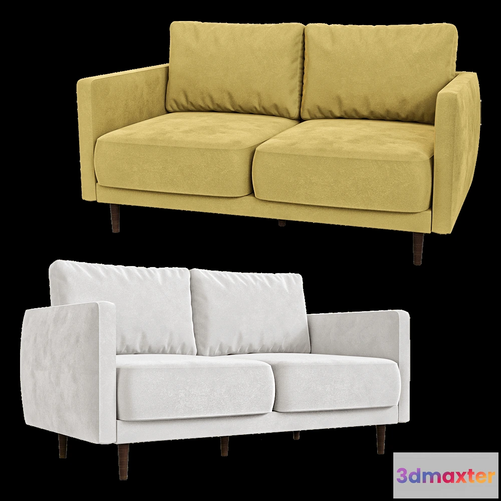 1633214 - KULT  - 2-seater fixed sofa Rene 2 3D Max