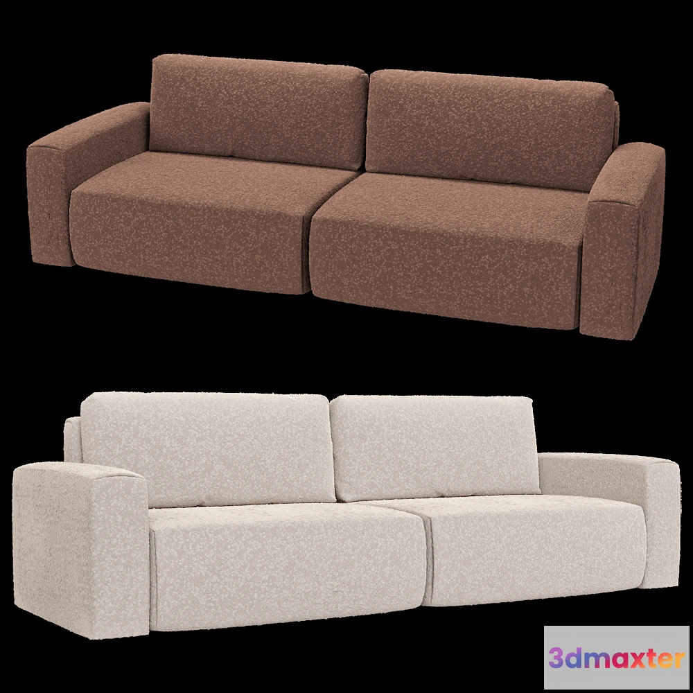1633216 - KULT  - 3-seater fixed sofa Aldo 2 3D Max
