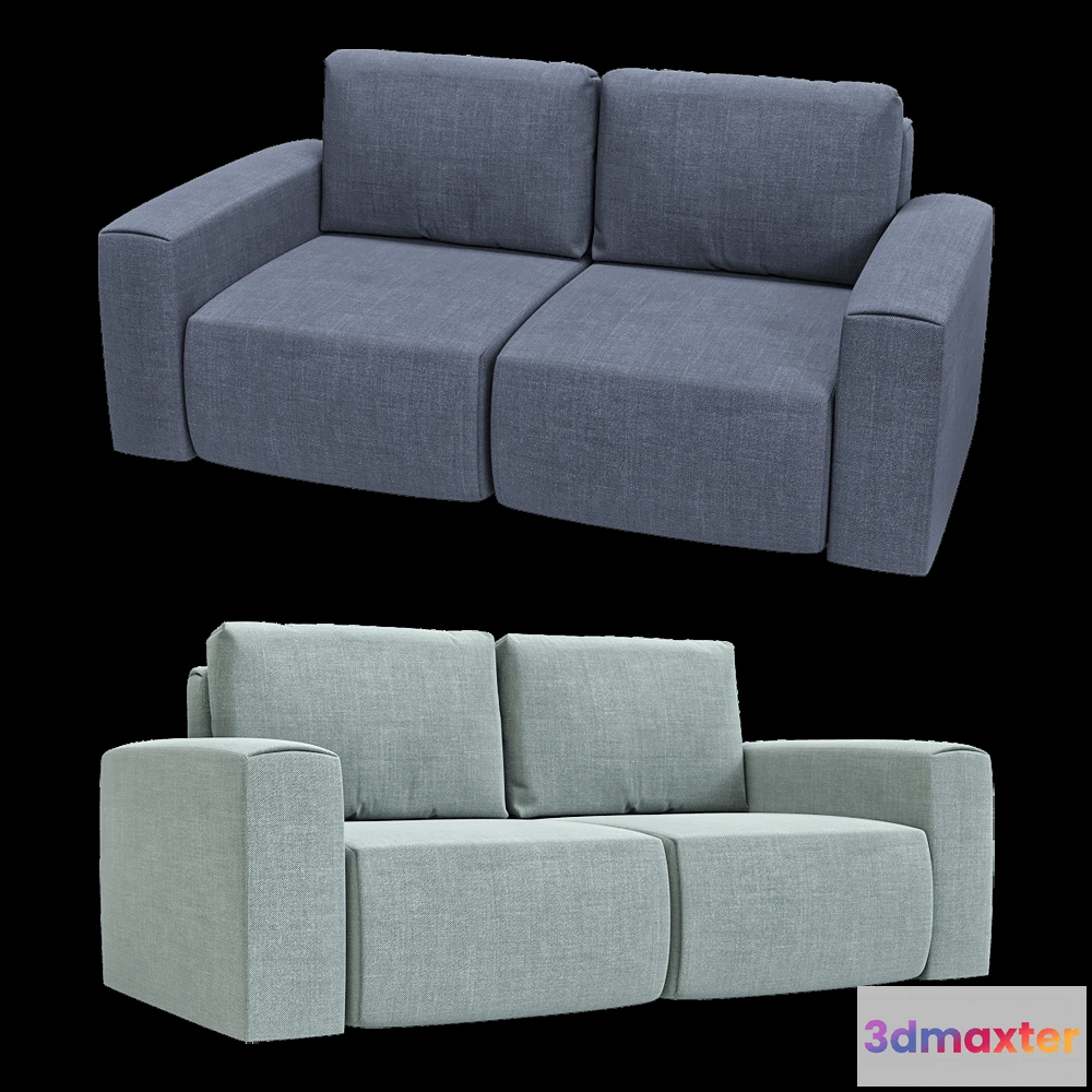 1633220 - KULT  - 2-seat fixed sofa Aldo 3D Max