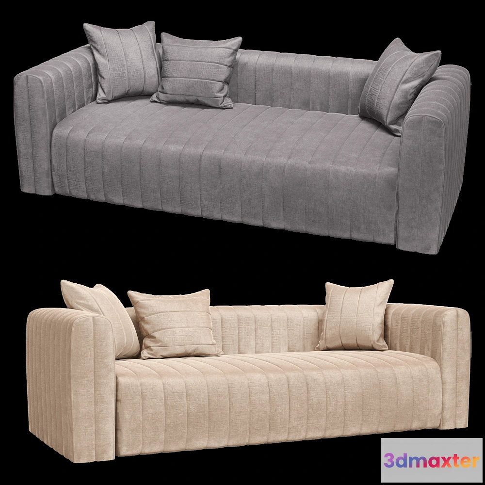 1633234 - KULT  - 3-seater fixed sofa Bardi 2 3D Max