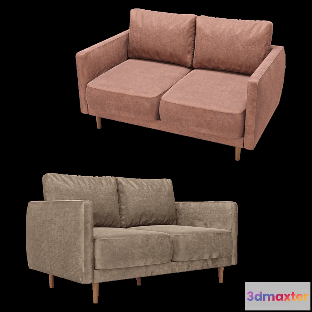 1633250 - KULT  - 2-seater fixed sofa Rene 1 3D Max