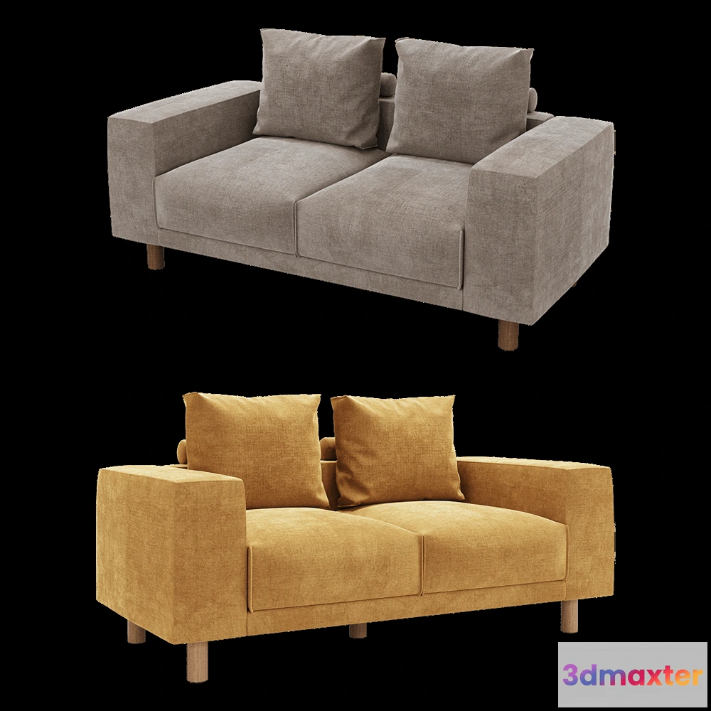 1633262 - KULT  - 2-seat fixed sofa Fran 3D Max