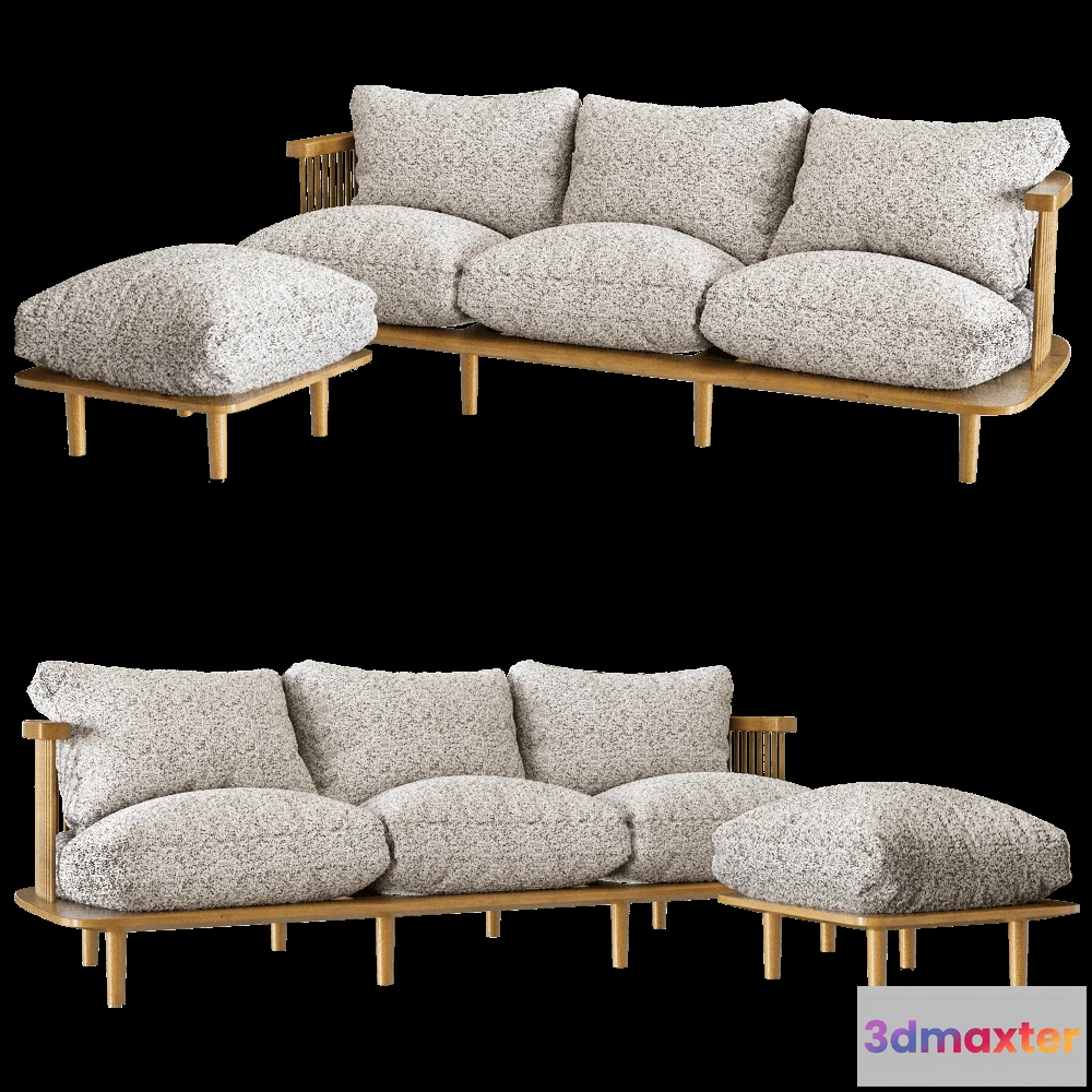 1633348 - Manual mode - Sofa with ottoman Forest 3D Max