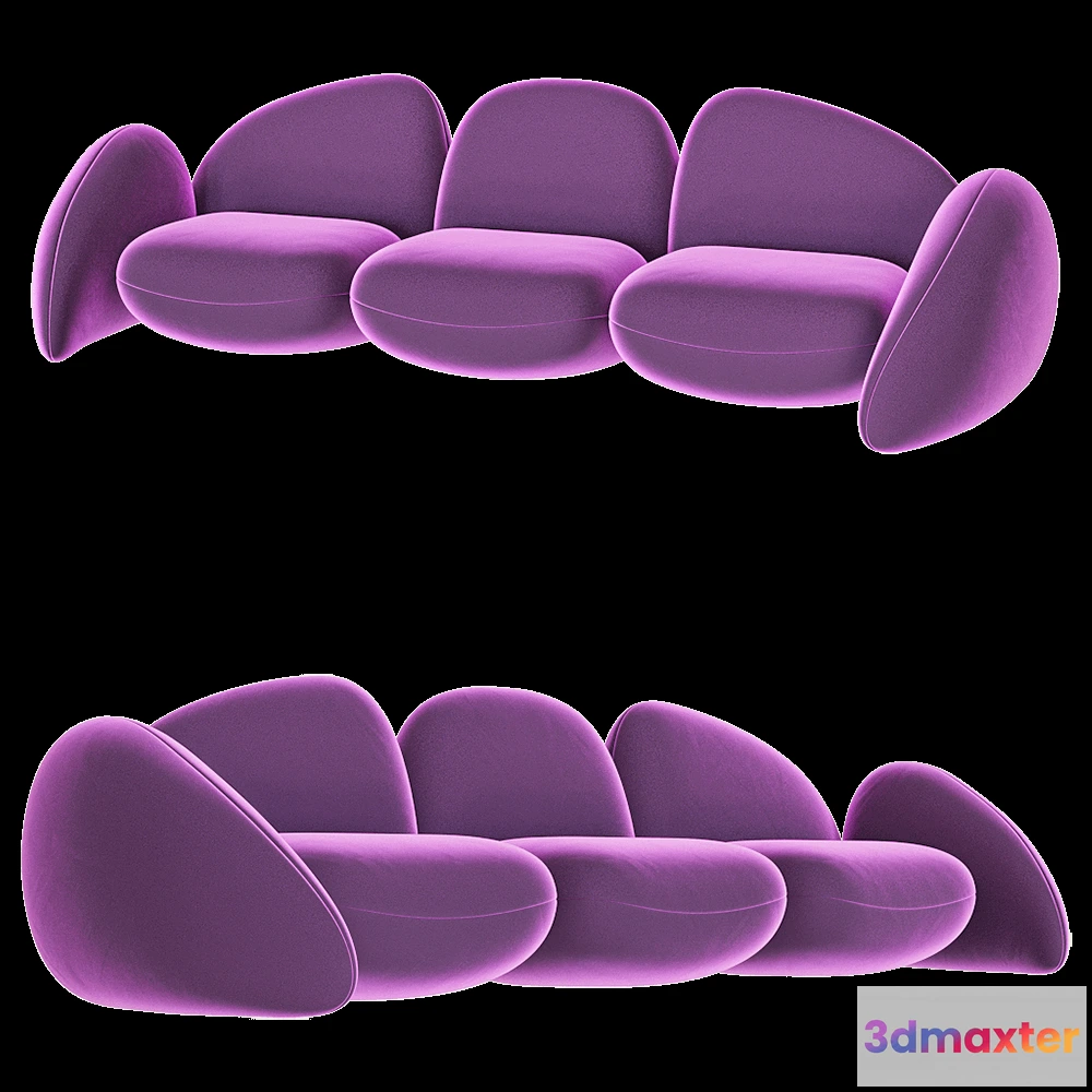 1633394 - MAVIMATT - Sofa 3 seats size LITHOS 3D Max