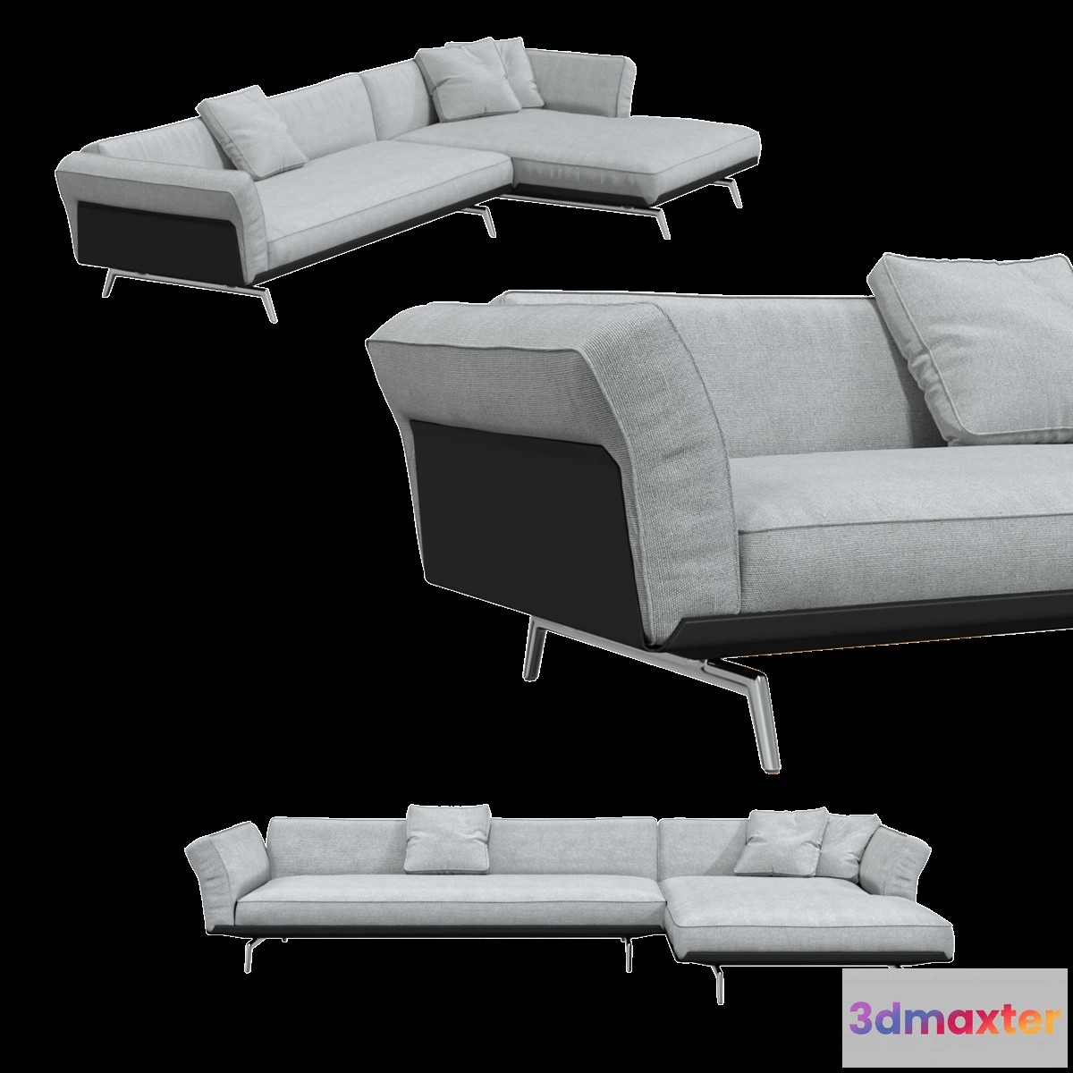1634240 - furniture - Flexform Este sofa 3D Max