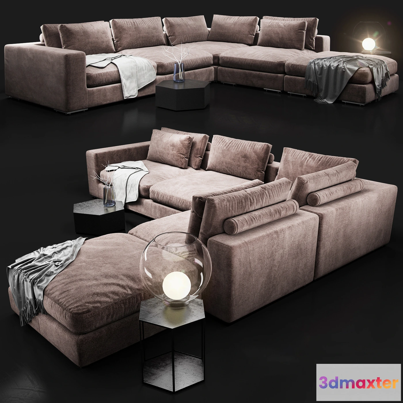 1634356 - furniture - Baxter sofa set 010 3D Max