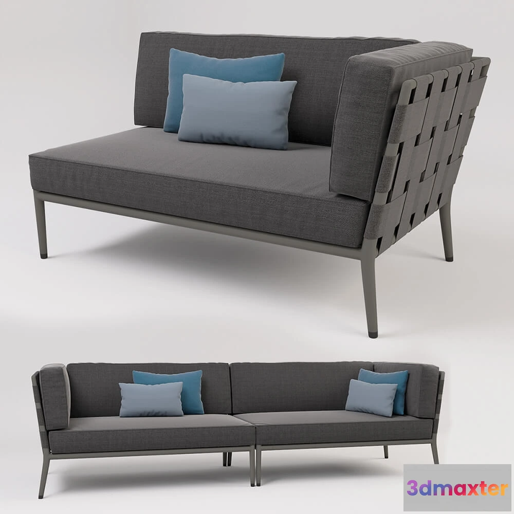 1634914 - furniture - Cane-line - Conic 2 seats + table 3D Max