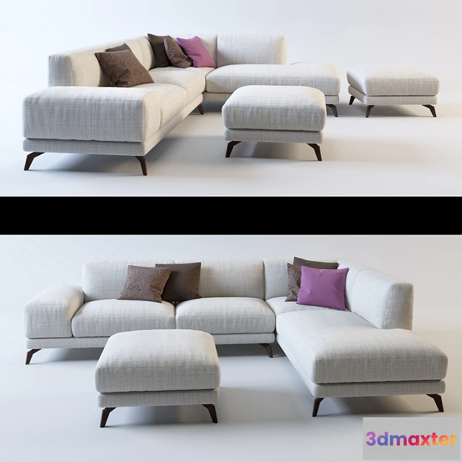 1635346 - furniture - Corner sofa 050 3D Max