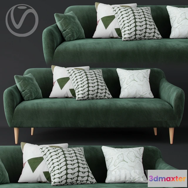 1635768 - furniture - Velvet Sofa 3D Max